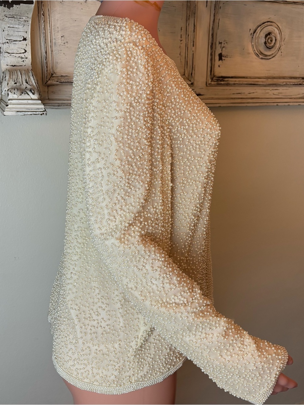 Vintage Laurence Kazar Beaded New York Evening Jacket Large 100% Silk Elegant - Picture 6 of 13